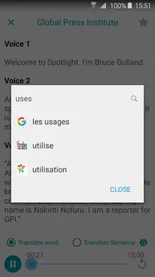 Translate All Languages by Google, Yandex, Glosbe android App screenshot 4